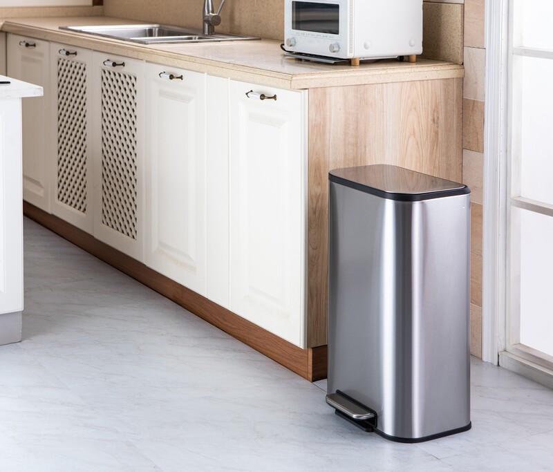 Відро для сміття MIXXUS Cubic-TC0112 SS Color з плавним закриттям прямокутне 12 л Нержавіюча сталь (MI7089)