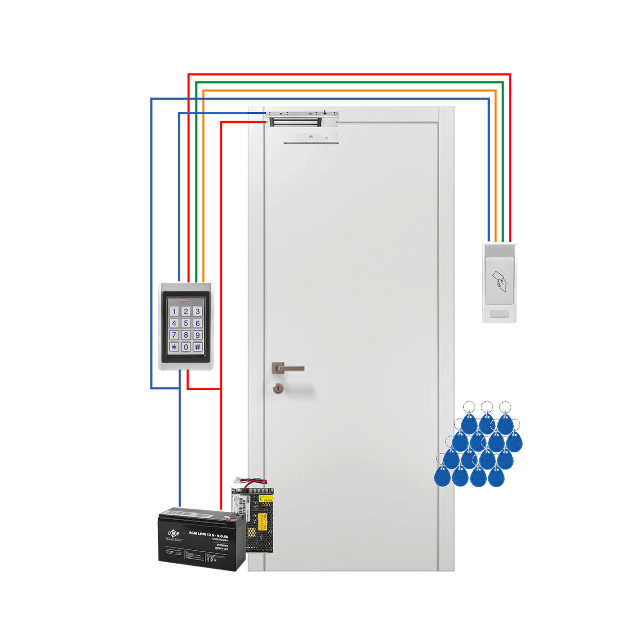 Комплект СКУД автономный с магнитным замком 280 кг GV-506 (2479152240)