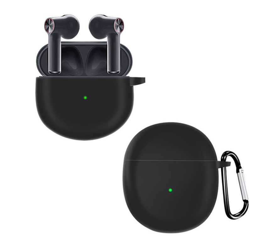 Чохол-накладка DK Silicone Candy Friendly з карабіном для OnePlus Buds Black - фото 2