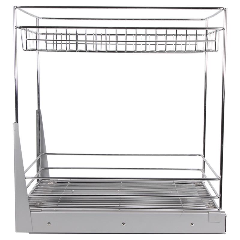 Карго нижнє 2 полиця з доводчиком 400 мм Хром (118706) - фото 3 Карго нижнє 2 полиця з доводчиком 400 мм Хром (118706) - фото 3