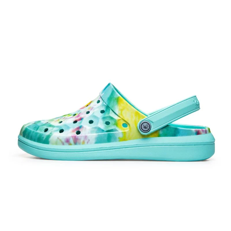 Сабо жіночі Joybees Varsity Clog Aqua Washed Tie Dye р. 42,5 27,8 см Бірюзовий тайдай (2673128371)
