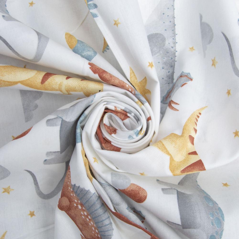 Ткань для постельного белья 26334 дино бязь ранфорс 2,4 м Молоко (22832)