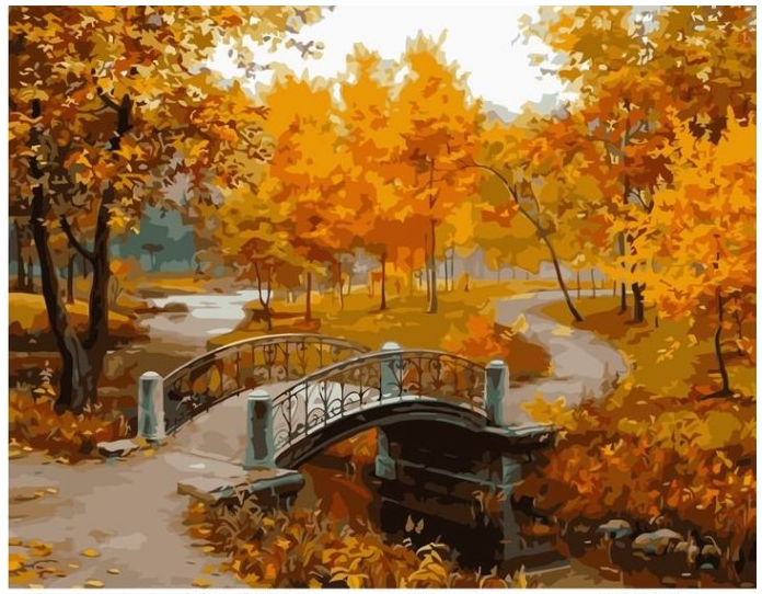 Картина за номерами Strateg Золоте листя 40x50 см (VA-1676) Картина за номерами Strateg Золоте листя 40x50 см (VA-1676)