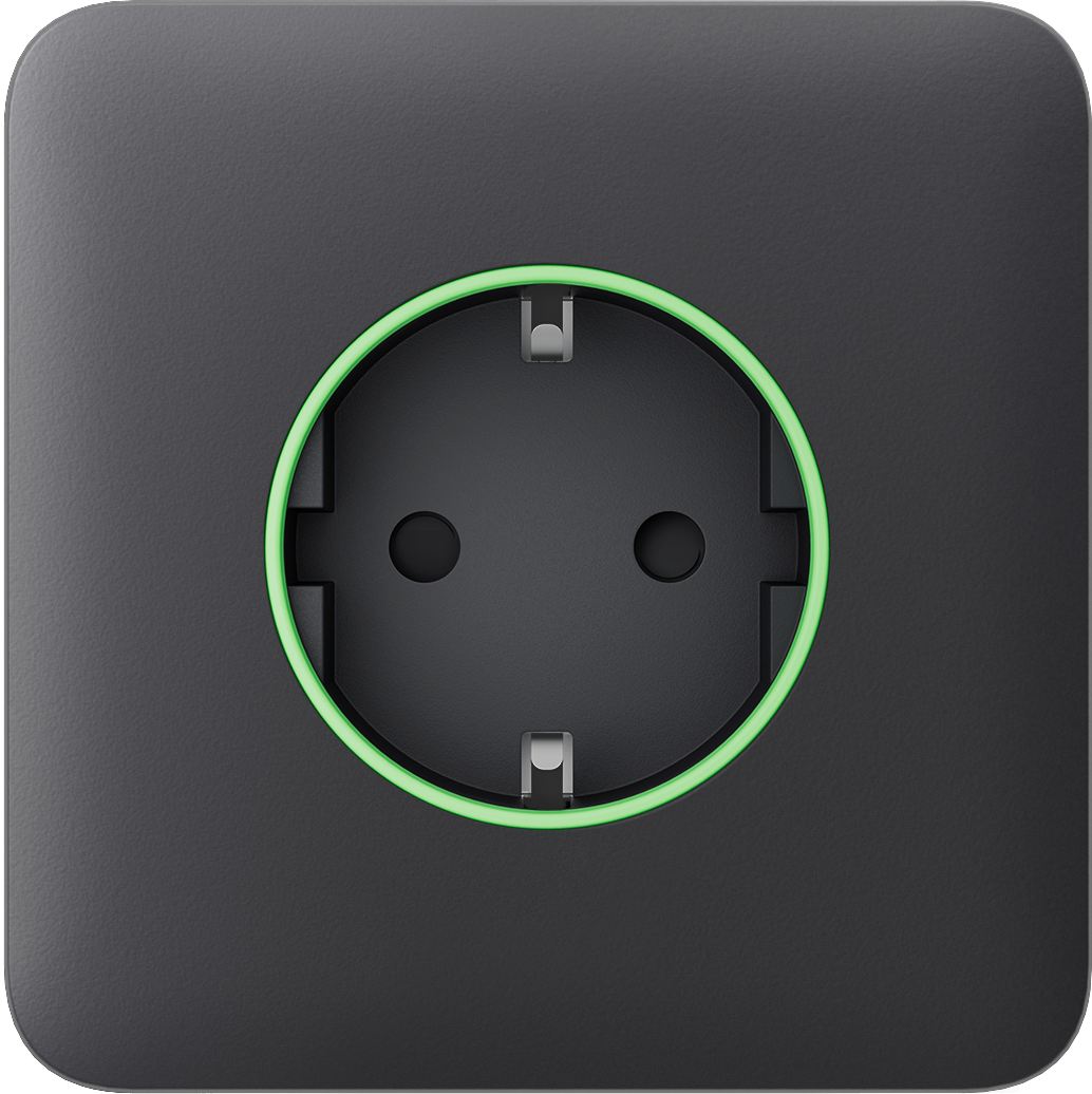 Панель передняя для встроенной розетки Ajax SoloCover Smart Graphite (17116)
