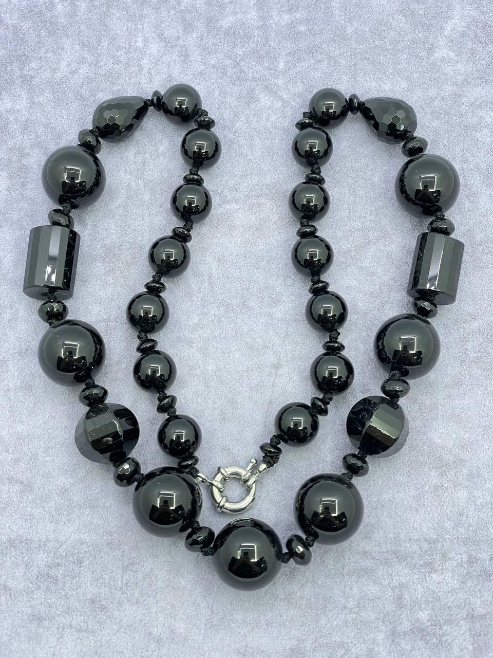 Бусы агат 60 см (9870)