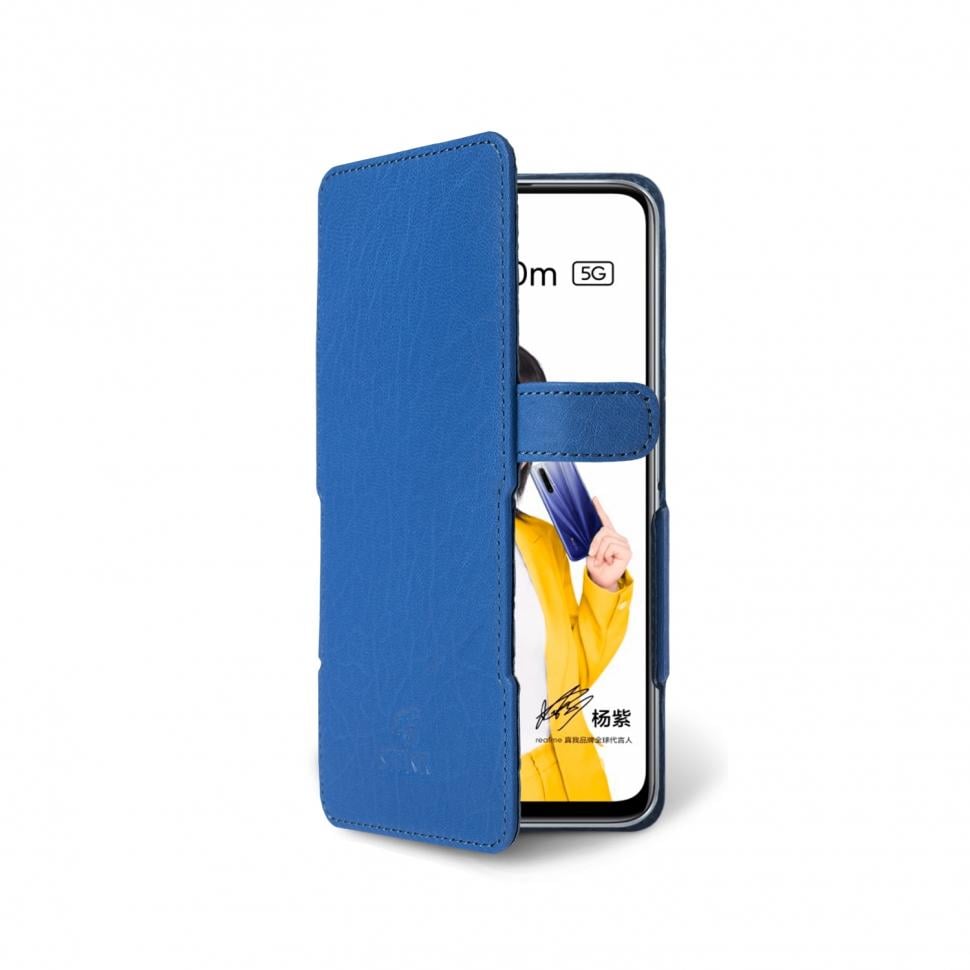 Чехол книжка Stenk Prime для Realme X50m 5G Ярко-синий (67549)