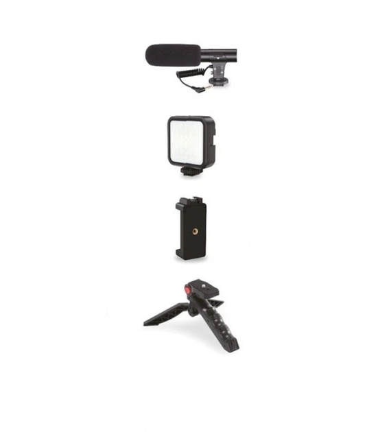 Набір блогера 650 До Piko Vlogging Kit PVK-01LM з мікрофоном LED освітлювачем та тримачем для смартфона (opt-14438)