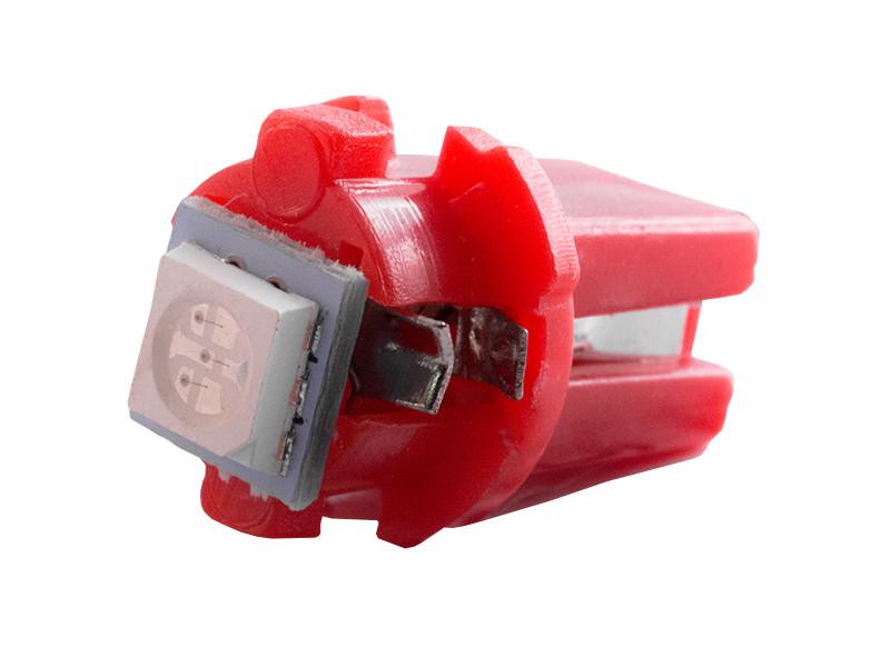 Светодиодная автолампа T5 W1.2W B8.3d 12 В SMD5050-1led Красный (239)