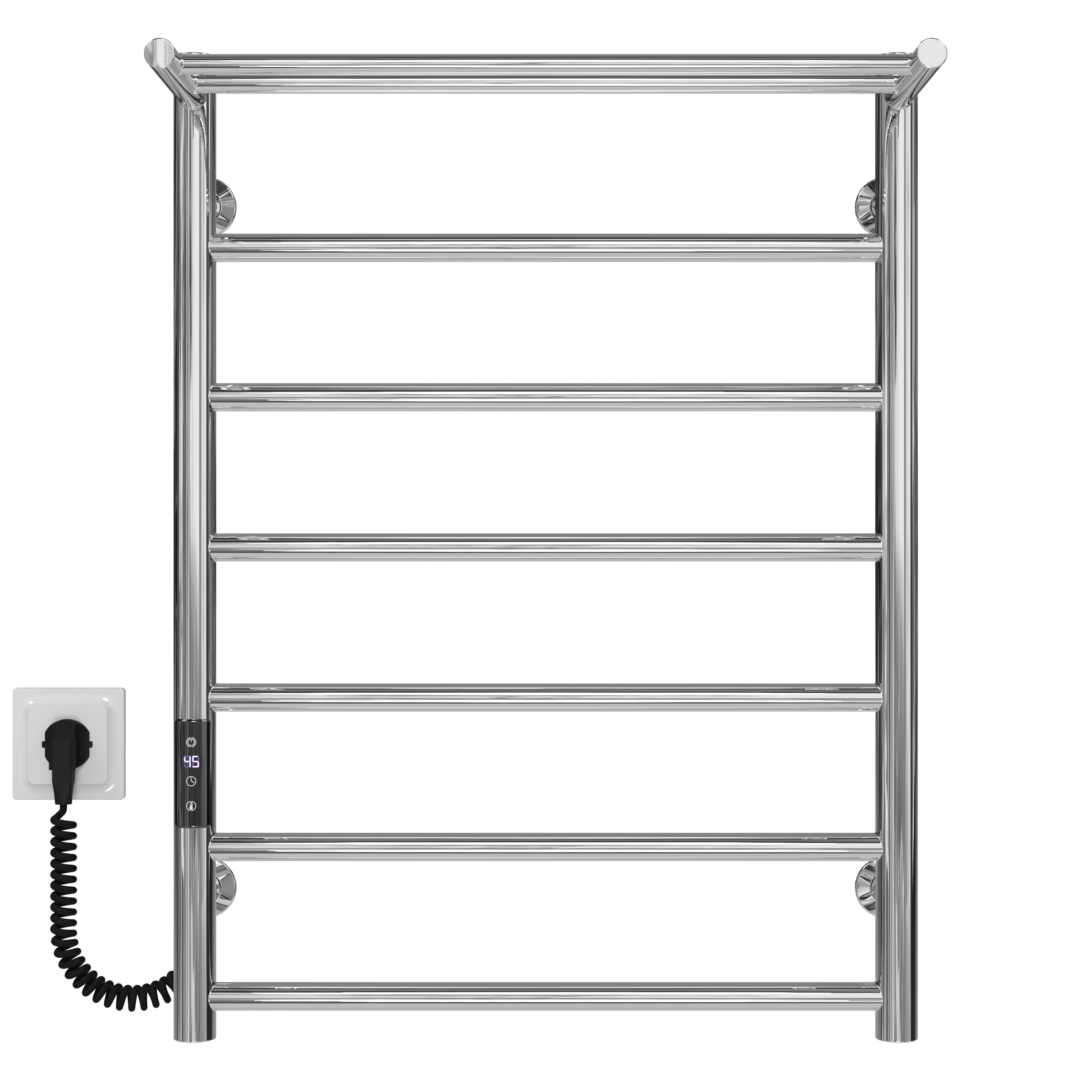 Полотенцесушитель электрический Deffi Терма П7 JD03 левое подключение нержавеющая сталь 500х700 мм Хром (C.TE.70.50.7.E.C.L.1)