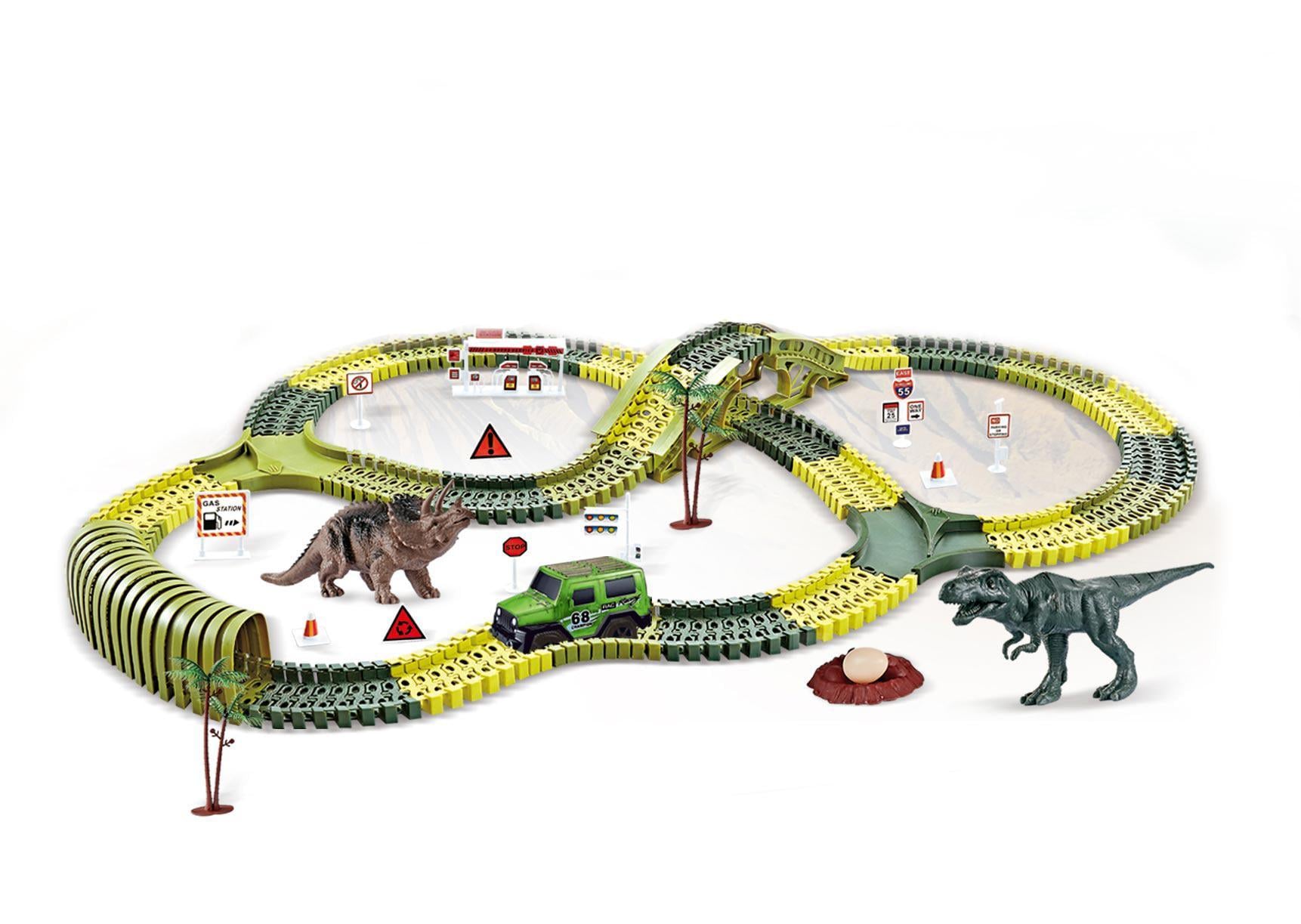 Автомобильный гоночный трек Мир Динозавров Pheoni Jurassic Dinosaur Tracks 264 элемента