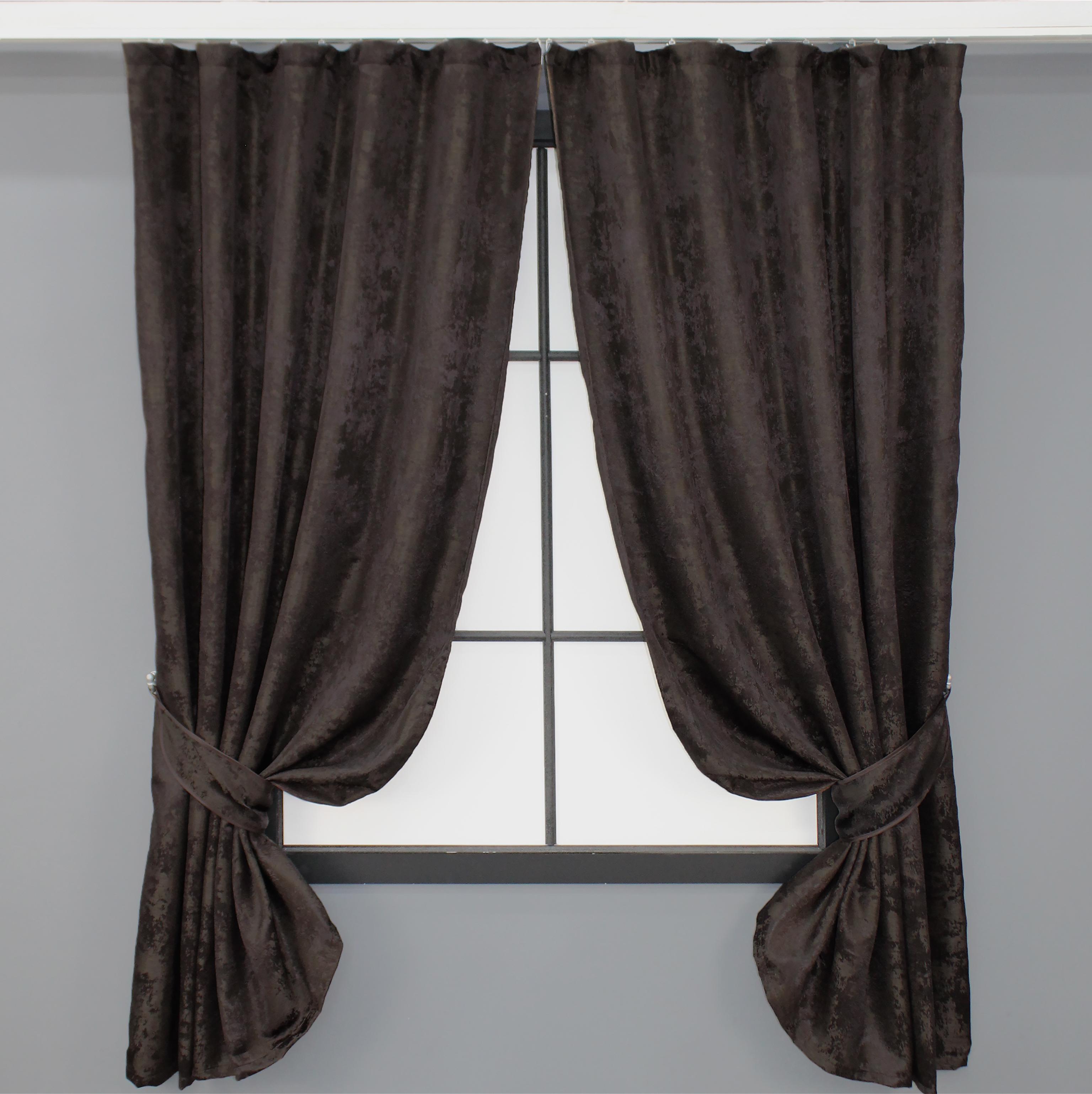 Комплект коротких штор VR-Textil Жаккард Sultan XO № 1122ш 130х170 см 2 шт. Венге (35-0092)