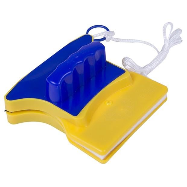 Магнитная щетка Glass Wiper для мытья окон с обеих сторон 12 мм Желто-синий