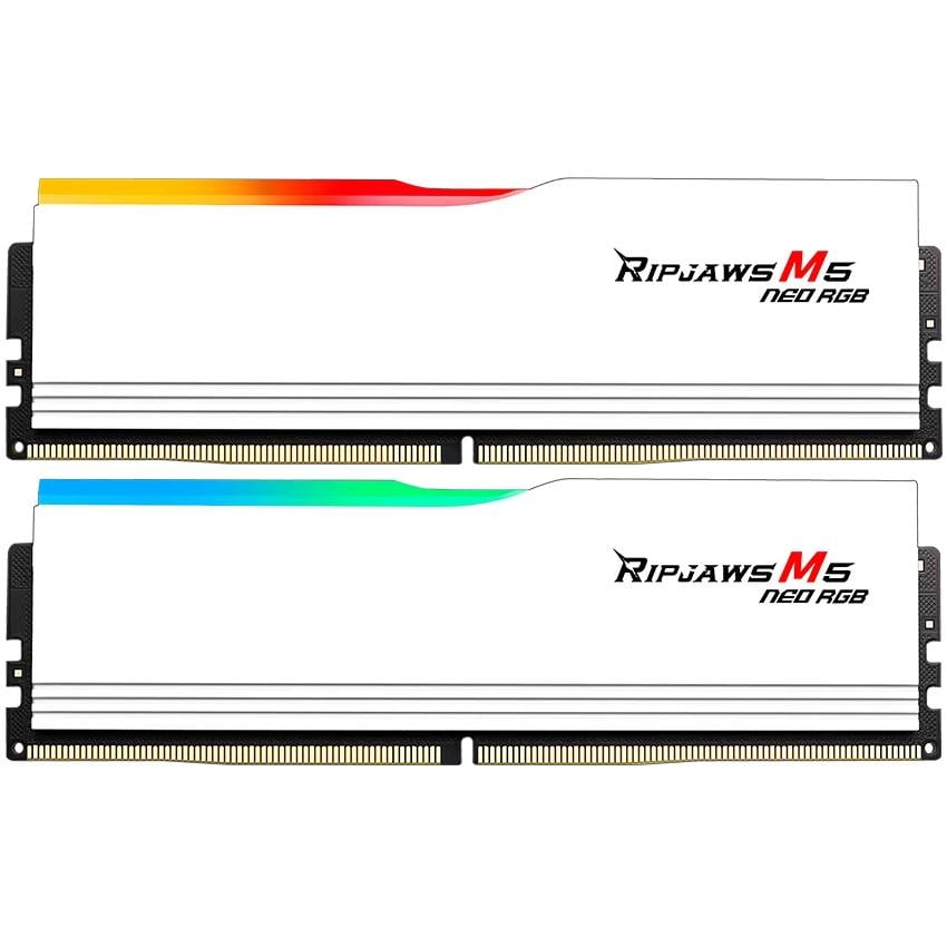 Оперативна пам'ять G.Skill Ripjaws M5 Neo RGB DDR5 64 Гб Kit 6000 МГц White (F5-6000J3636F32GX2-RM5NRW)