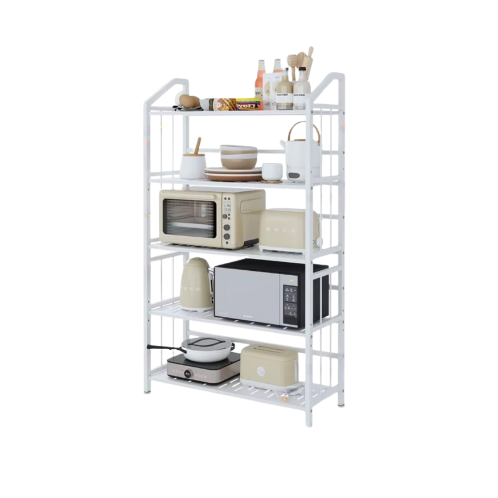 Стелаж універсальний на 5 полиць металевий багатофункціональний Білий (2429871702)