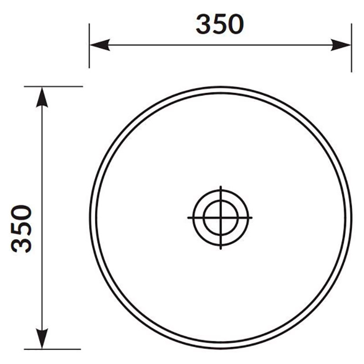 Раковина Cersanit Moduo 35 см на стільницю кругла (9871575) - фото 3 Раковина Cersanit Moduo 35 см на стільницю кругла (9871575) - фото 3