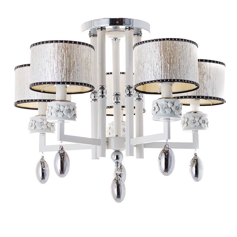 Люстра потолочная с абажурами Light House ES-15410/5 Белый (9538)