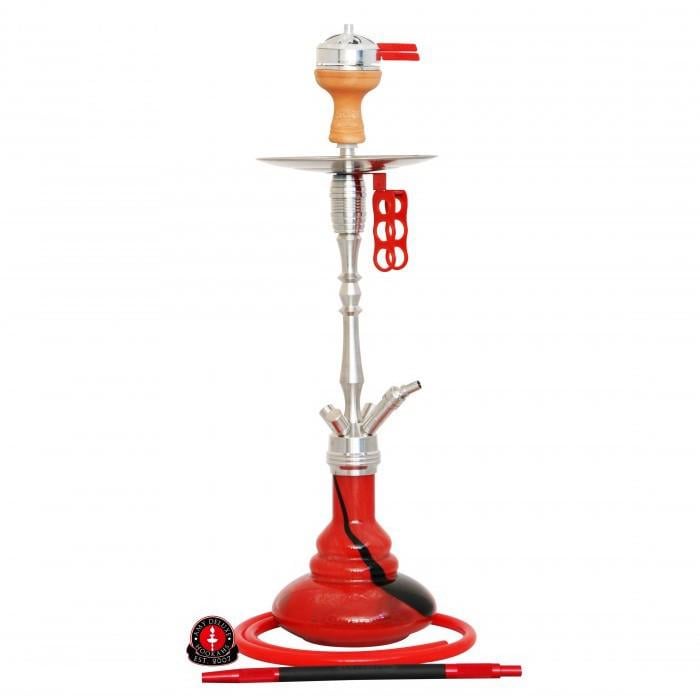 Кальян AMY Deluxe SS 07 Palm steel на 1 персону 79 см Червоний (641103952)