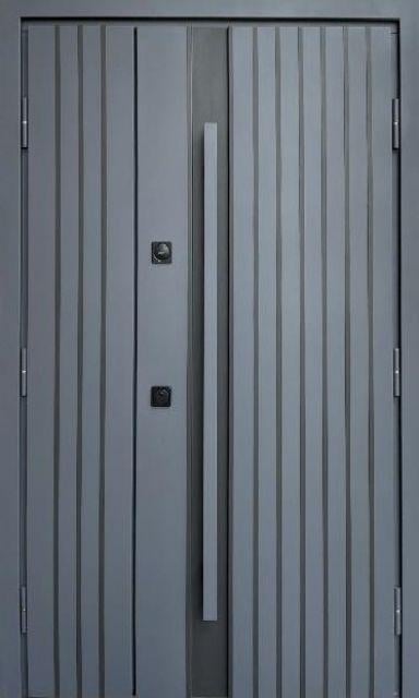 Вхідні двері Strong Айрон Метал-МДФ з терморозривом вуличні 1200х2050 мм Графіт