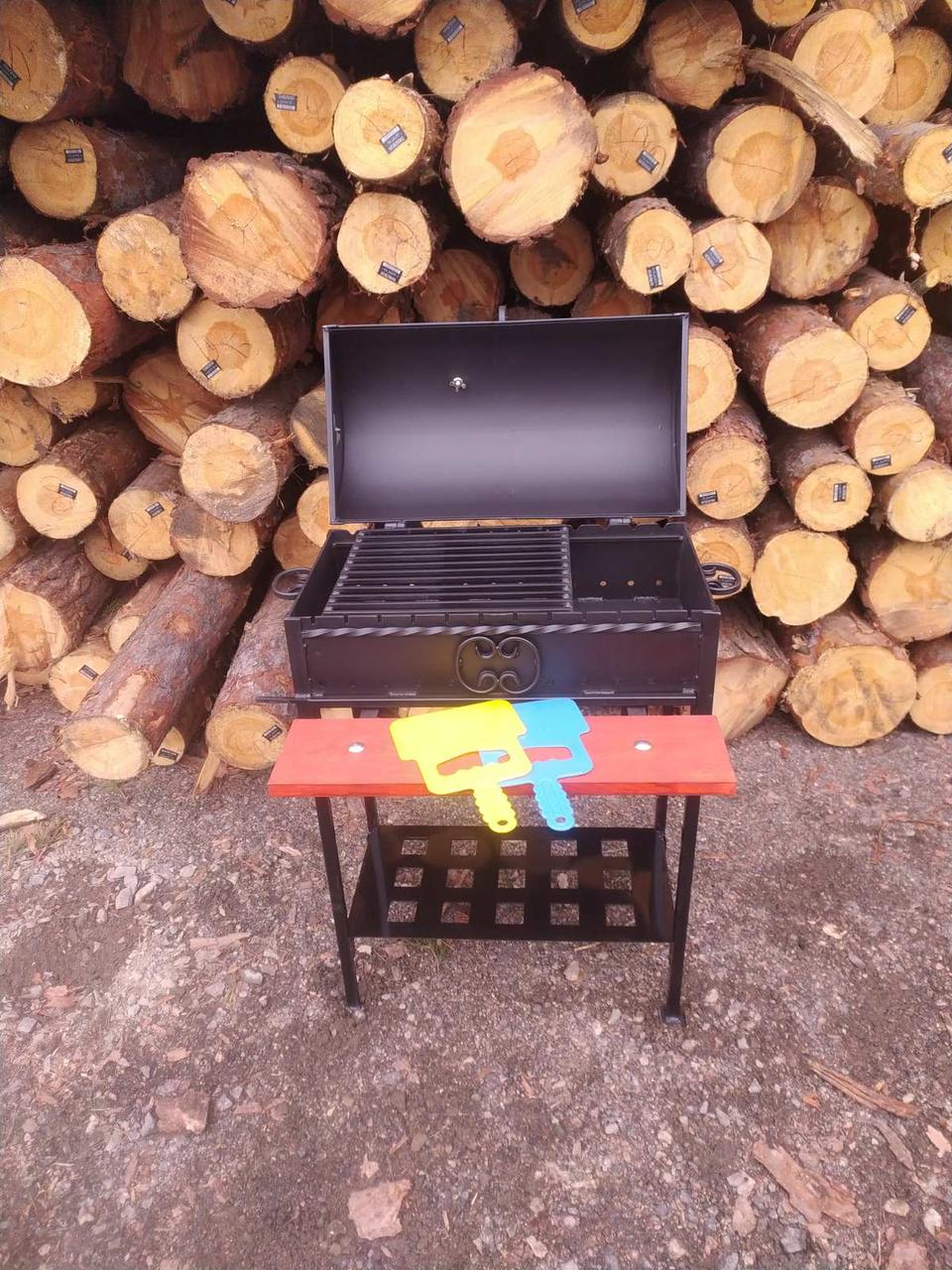 Мангал-барбекю дачний сталь 4 мм на 12 шампурів (1785687424) - фото 4 Мангал-барбекю дачний сталь 4 мм на 12 шампурів (1785687424) - фото 4