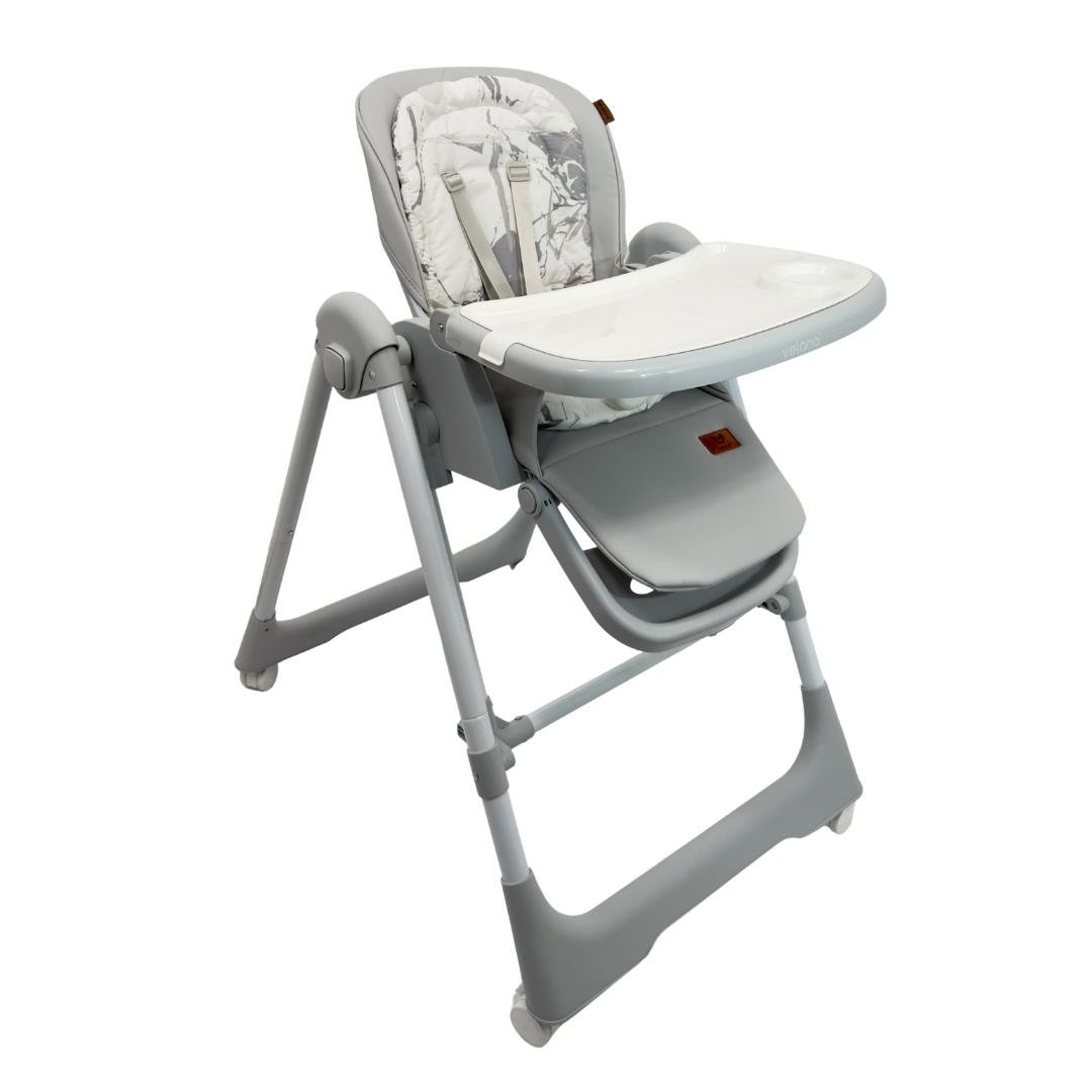 Стілець-гойдалка для годування дитини Velano 2в1 Nomi Light grey