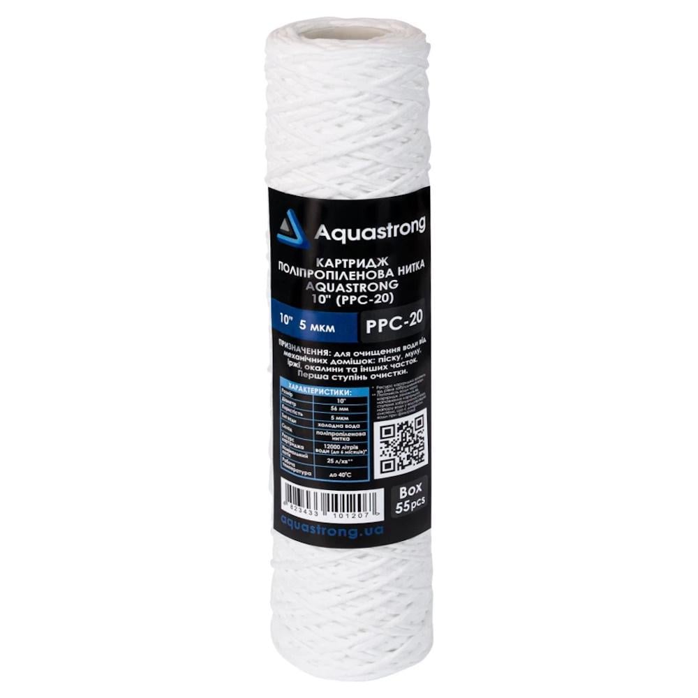 Картридж для фильтров воды Aquastrong РРC-20 из полипропиленовой нити 10" (AKD47076)