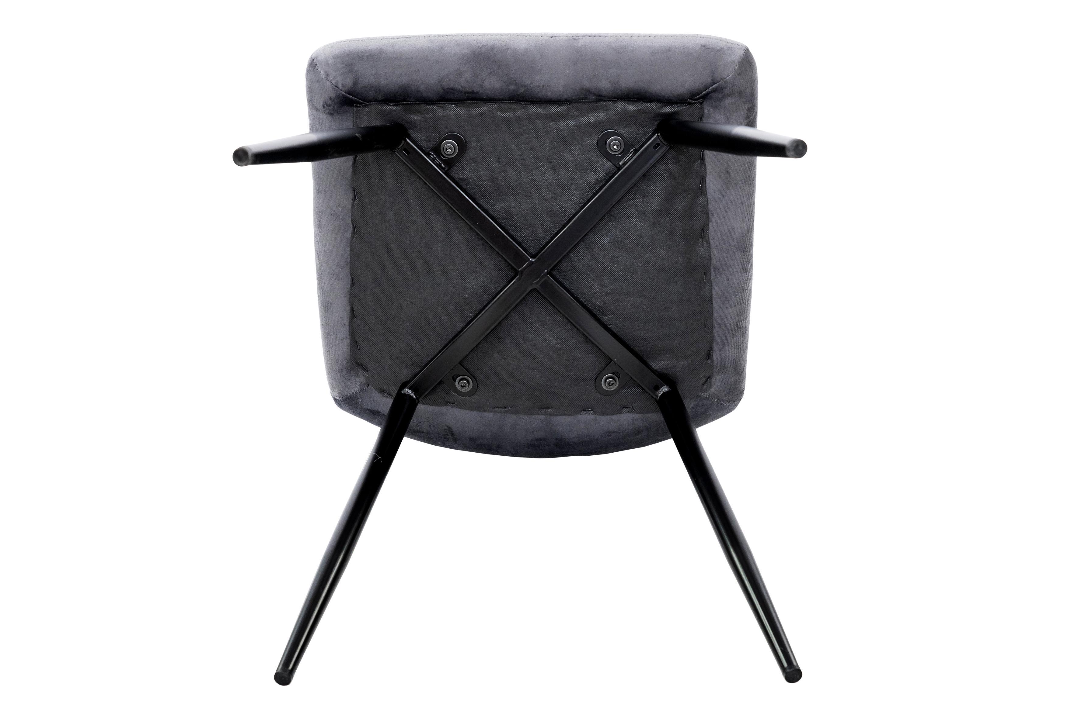 Стул для кухни и гостиной ГРЕЙС Ментос 420х870х450 мм Черный/Серый (GAА0054751) - фото 6 Стул для кухни и гостиной ГРЕЙС Ментос 420х870х450 мм Черный/Серый (GAА0054751) - фото 6