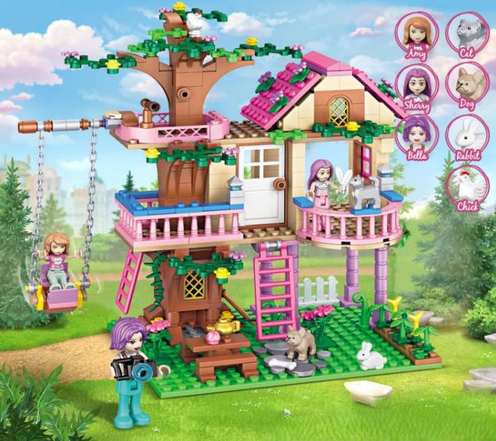 Конструктор для девочек Girls Friends Домик на дереве с куклами и животными 504 дет. - фото 5 Конструктор для девочек Girls Friends Домик на дереве с куклами и животными 504 дет. - фото 5