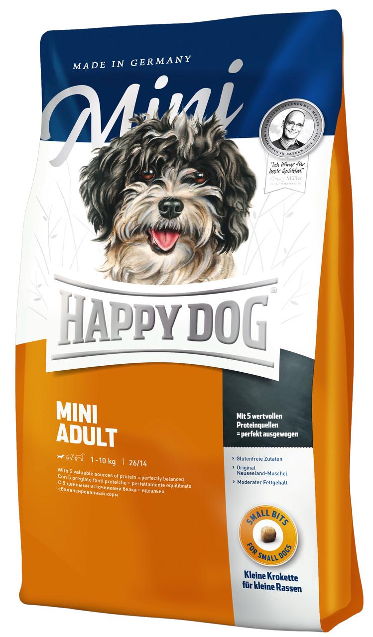 Корм сухой для взрослых собак мелких пород Happy Dog Mini 8 кг (60582)