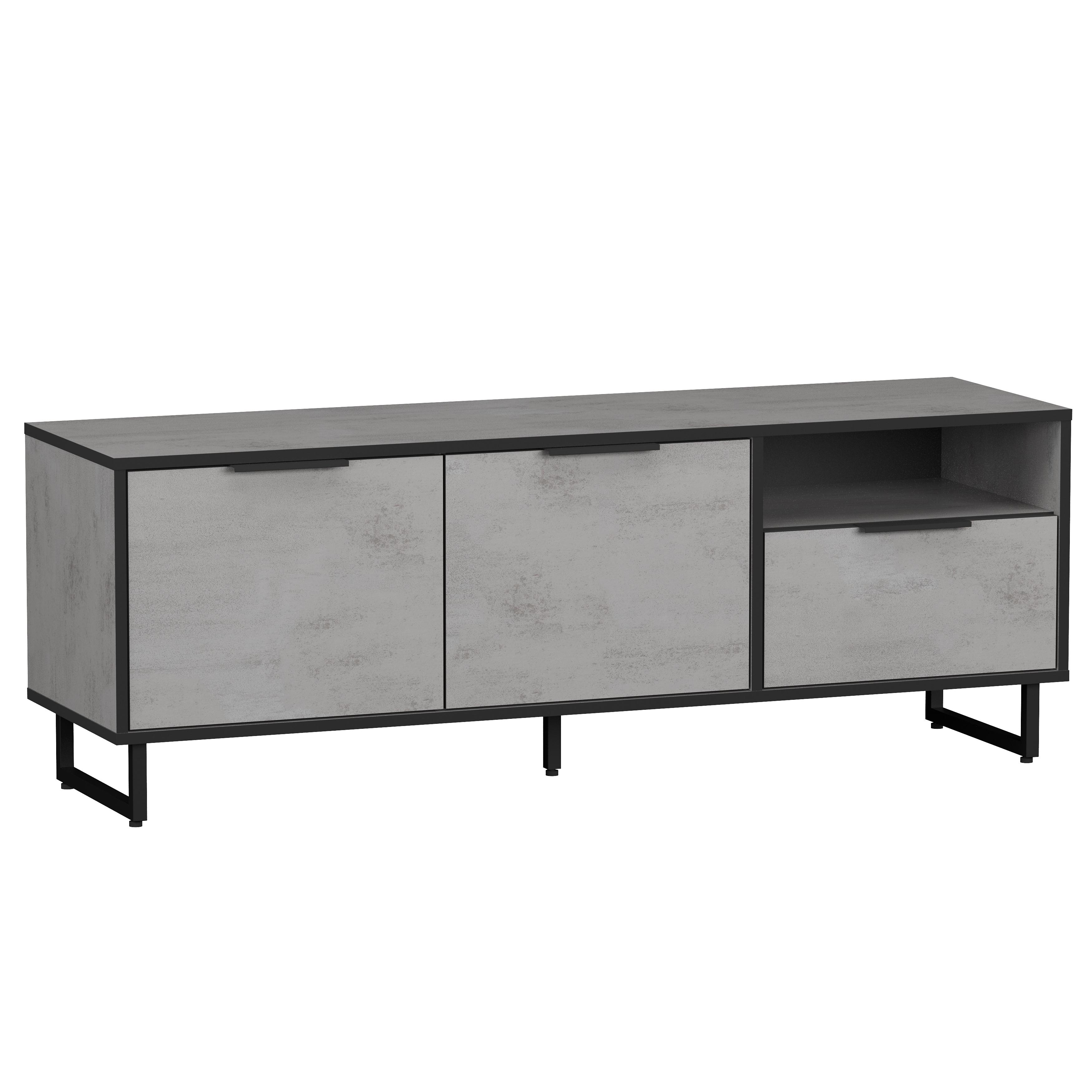 Тумба під ТВ Moreli F-0007 1400x505x400 мм Бетон тефра