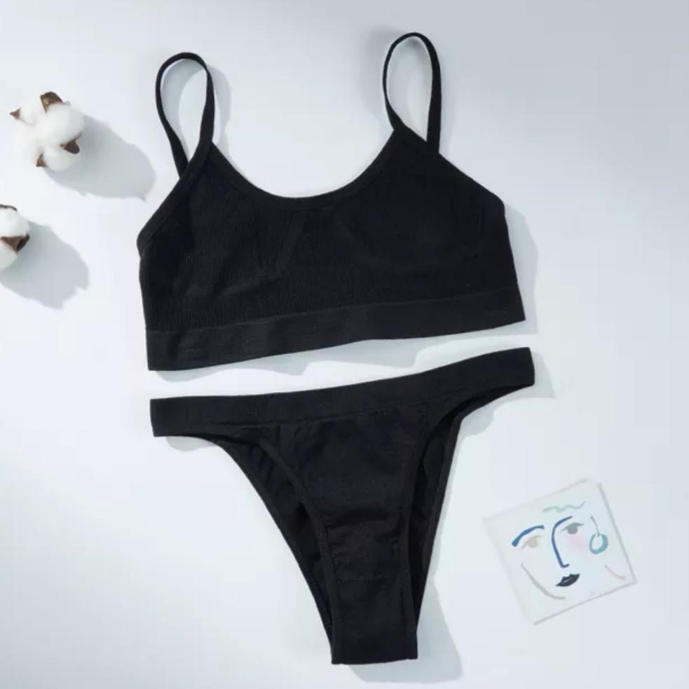 Комплект нижнего белья в рубчик танга M/L Белый (1710883833) - фото 7 Комплект нижнего белья в рубчик танга M/L Белый (1710883833) - фото 7