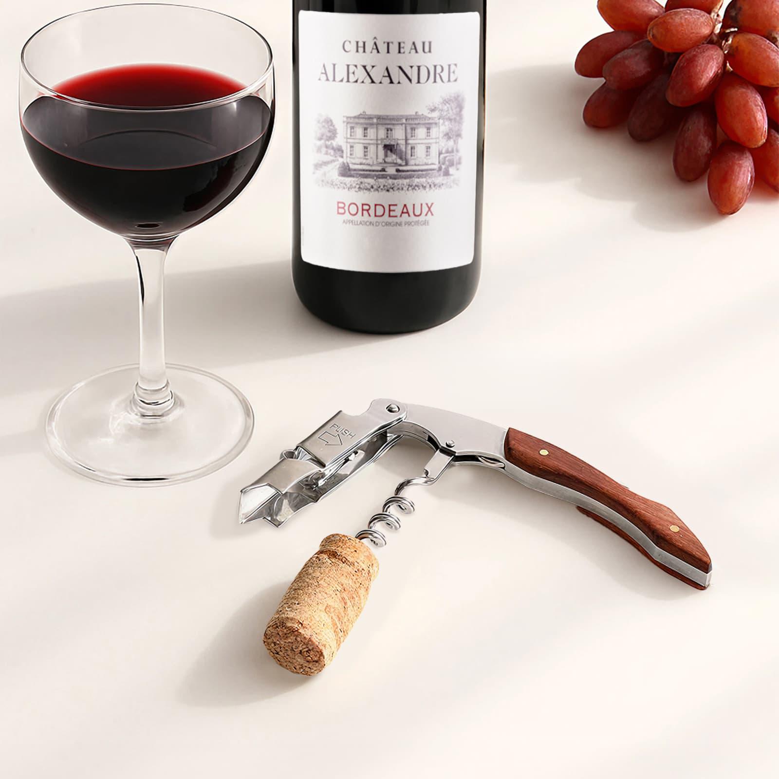 Нож сомелье с открывашкой и пилкой Olin & Olin складной с деревянной ручкой 12 см (8391-NR-b-02) - фото 7 Нож сомелье с открывашкой и пилкой Olin & Olin складной с деревянной ручкой 12 см (8391-NR-b-02) - фото 7