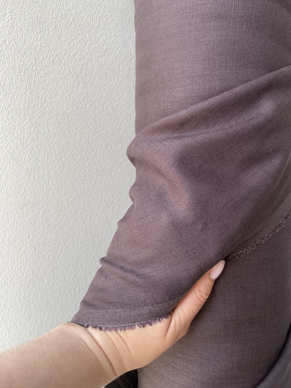 Ткань рубашечно-платьевая LINEN PLUS 100% лен смягчена 143 см 1297 Коричневый - фото 4 Ткань рубашечно-платьевая LINEN PLUS 100% лен смягчена 143 см 1297 Коричневый - фото 4