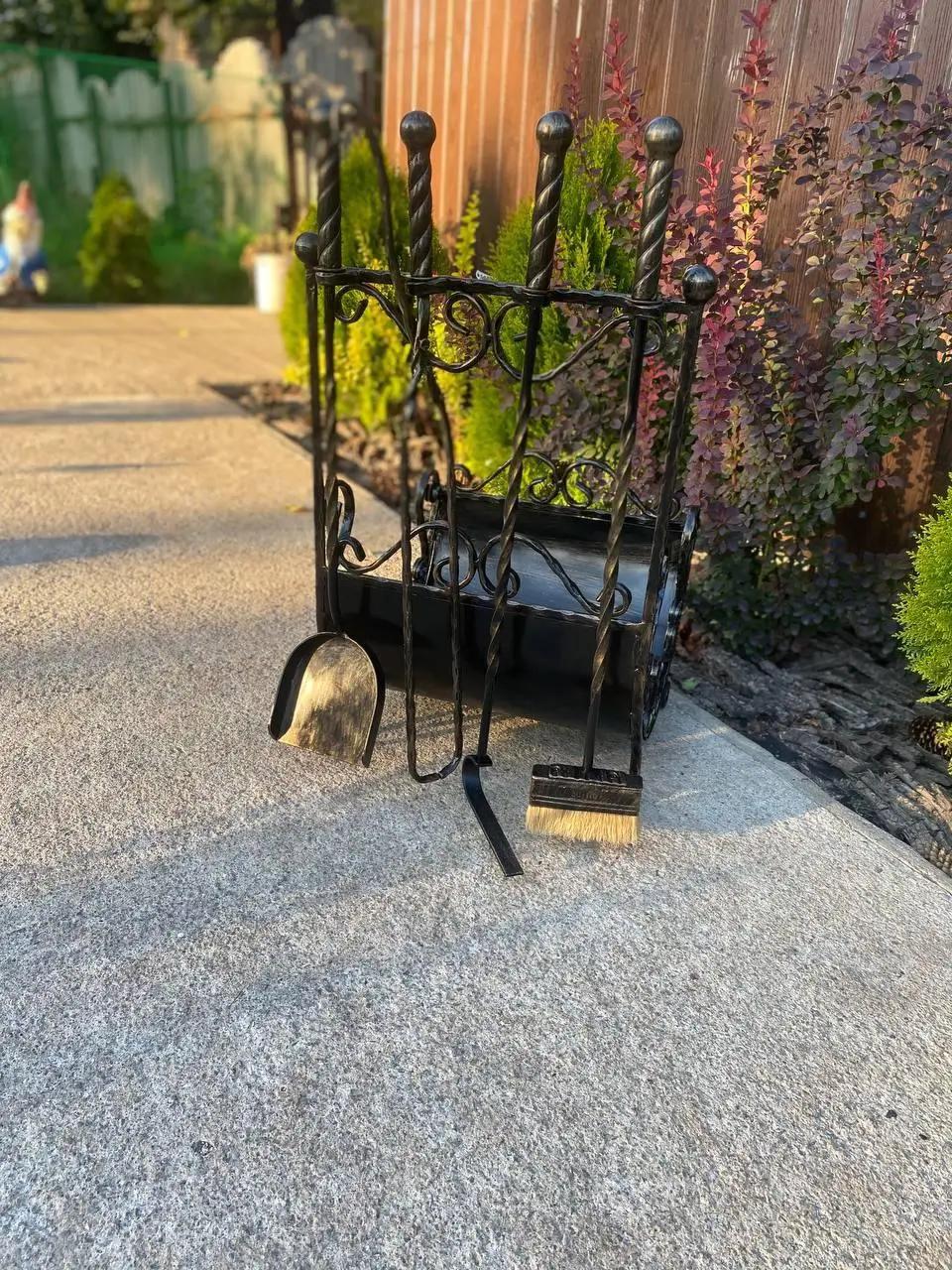 Каминный набор с дровником 70х38 см и аксессуарами (Vi_001125) - фото 2 Каминный набор с дровником 70х38 см и аксессуарами (Vi_001125) - фото 2