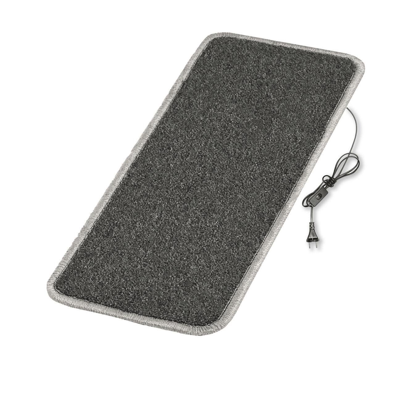 Коврик с подогревом с термоизоляцией и выключателем 50х100 см Темно-серый (50100TS-DGR)