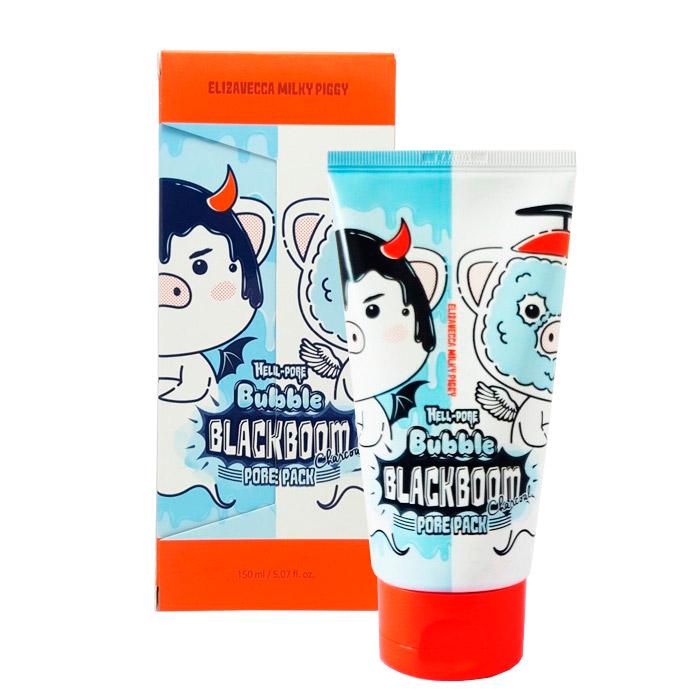 Кислородная маска Elizavecca Hell-Pore Bubble Blackboom Pore Pack для очищения пор 150 мл