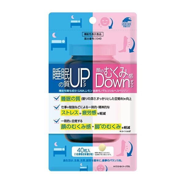 Комплекс для улучшения качества сна и уменьшения утренних отеков Unimat RikenSleep Up Swell Down 40 таблеток