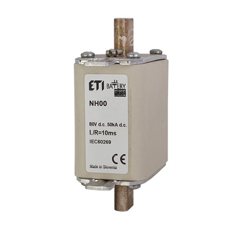 Предохранитель ножевой с плавкой вставкой ETI Battery 63А gBat NH00 80 DC (4110080)
