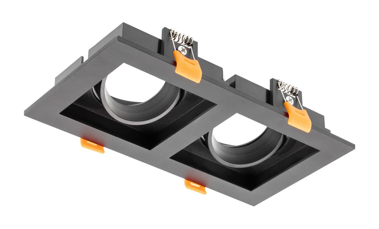 Светильник точечный GTV RUBIO OP-RUBIOKW2-00 квадратный пластик Черный