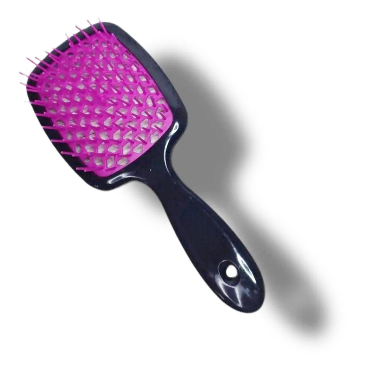 Гребінець для волосся Super Hair Brush Чорна фуксія (5239) - фото 2