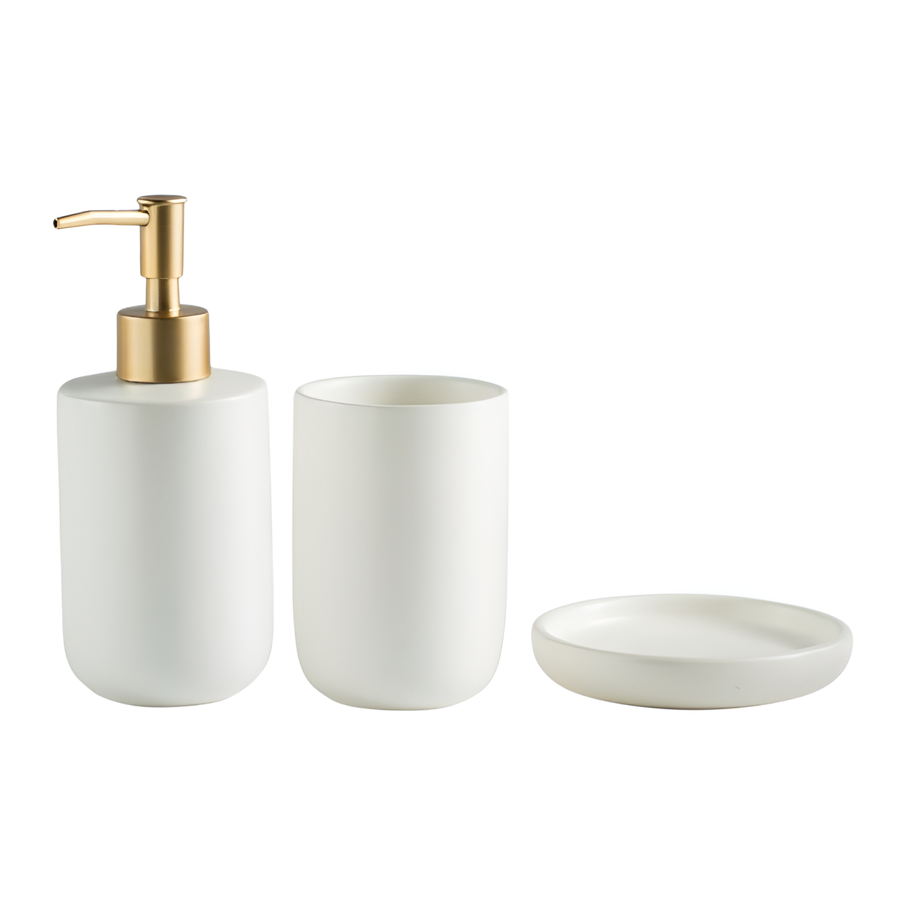 Аксессуары для ванной и умывальника керамические 3 предмета