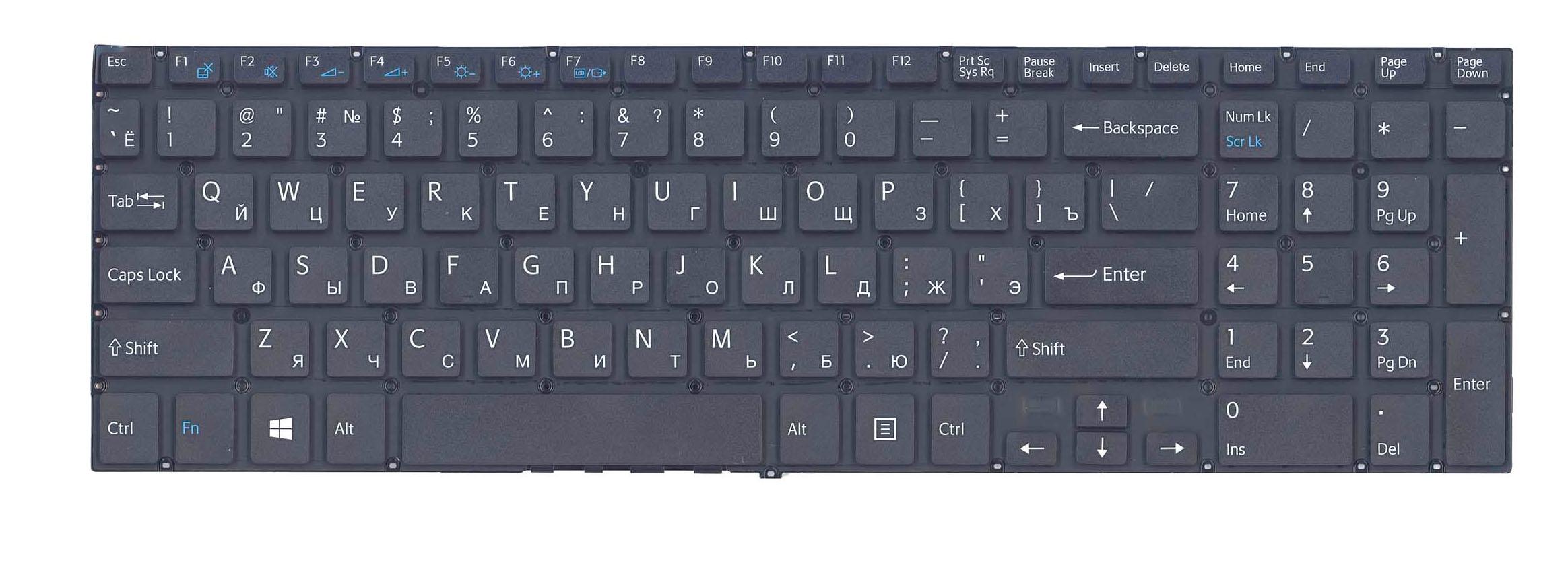 Клавиатура для ноутбука Sony FIT 15/SVF15 Black