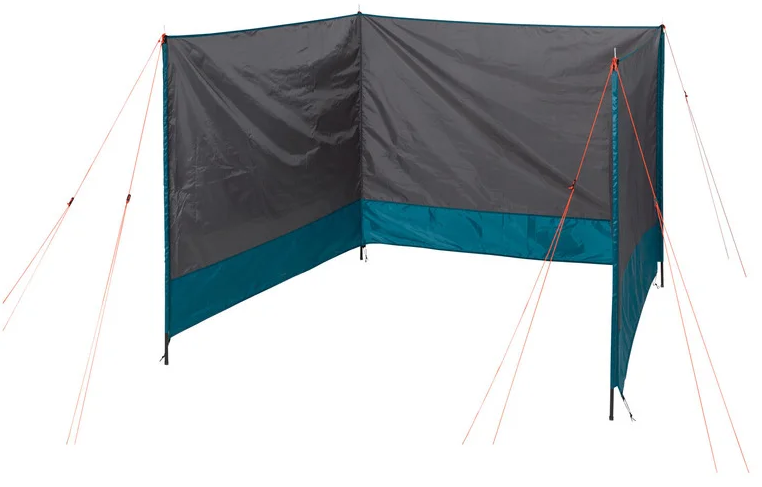 Тент экран для защиты от ветра и посторонних глаз 5х1,4 м Серый с синим