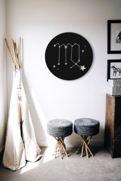 Декор настенный в стиле минимализм деревянный Decart Картина из натурального дерева Дева Virgin на кухню гостиную и спальню 50х50 см