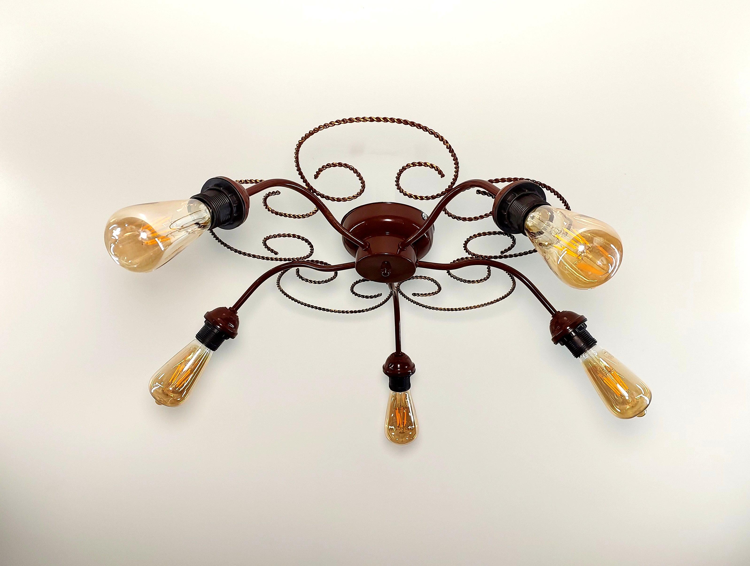 Потолочная люстра Корса/5 на 5 ламп Коричневый (20204290) Потолочная люстра Корса/5 на 5 ламп Коричневый (20204290)