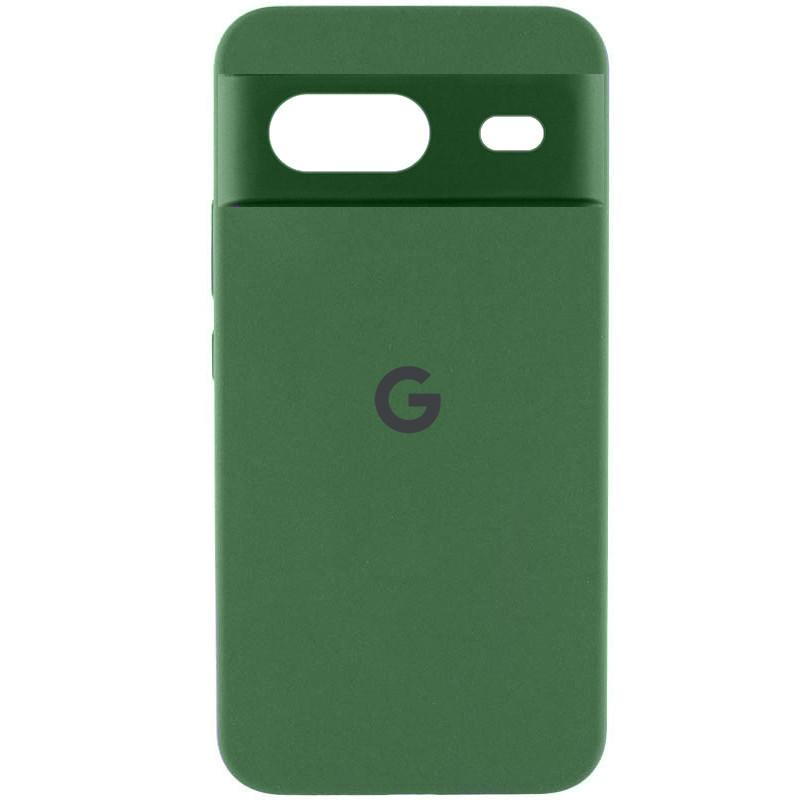 Противоударный Чехол Silicone Cover Lakshmi Full Camera (AAA) with Logo для Google Pixel 8a Зеленый/Cyprus Green