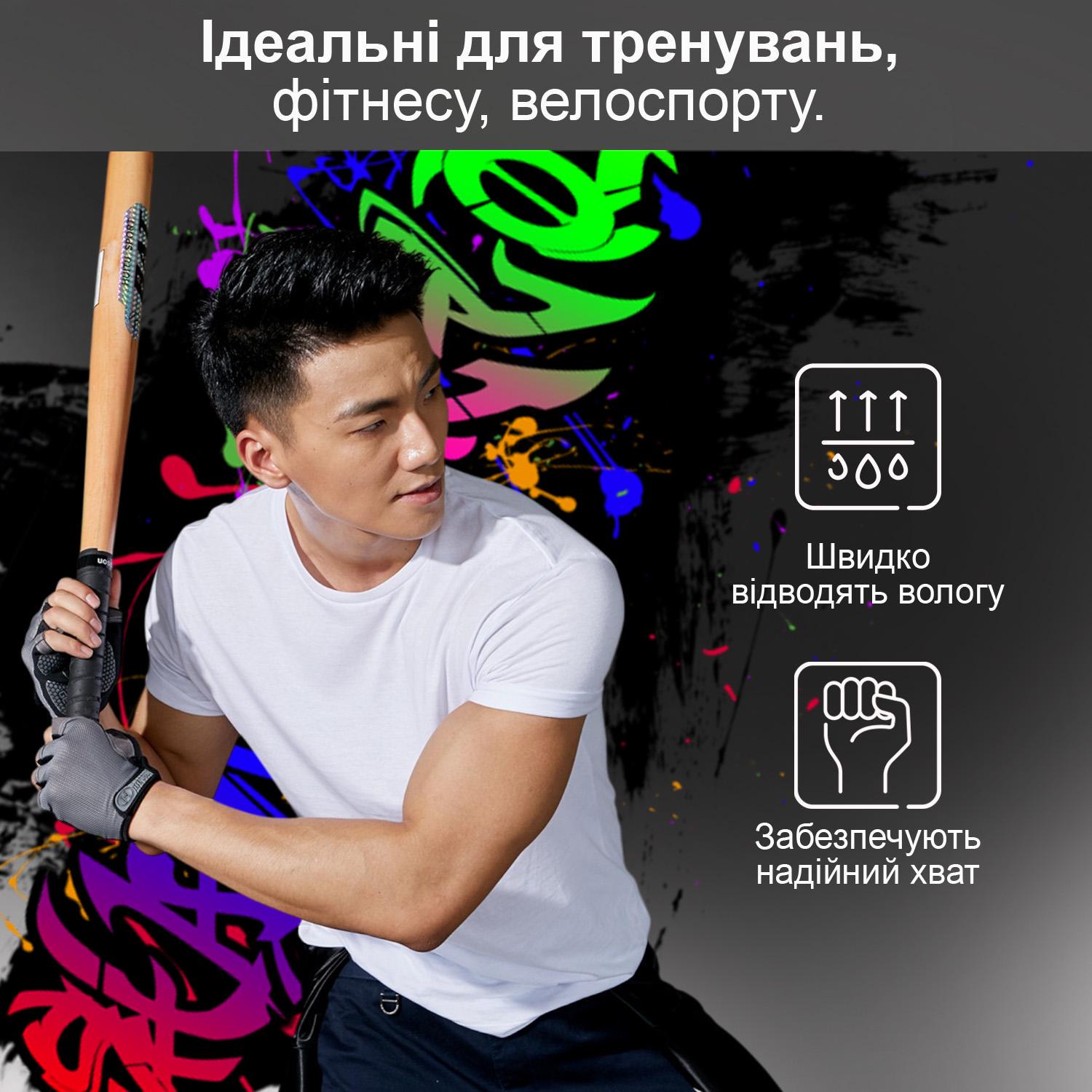 Велоруковички без пальцев GDragon противоскользящие Черный (66_2_S_1) - фото 7