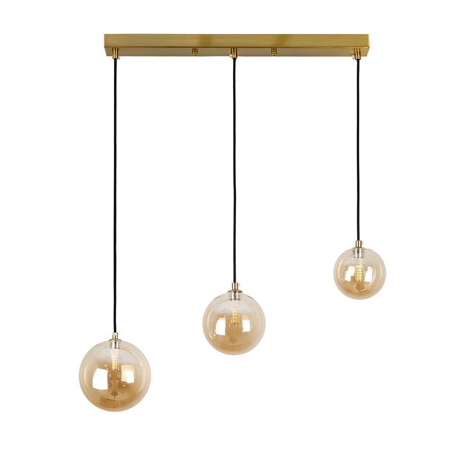 Світильник підвісний Lighthouse LS-19537-3 BRZ/BR 500 плафон коричневий Бронзовий