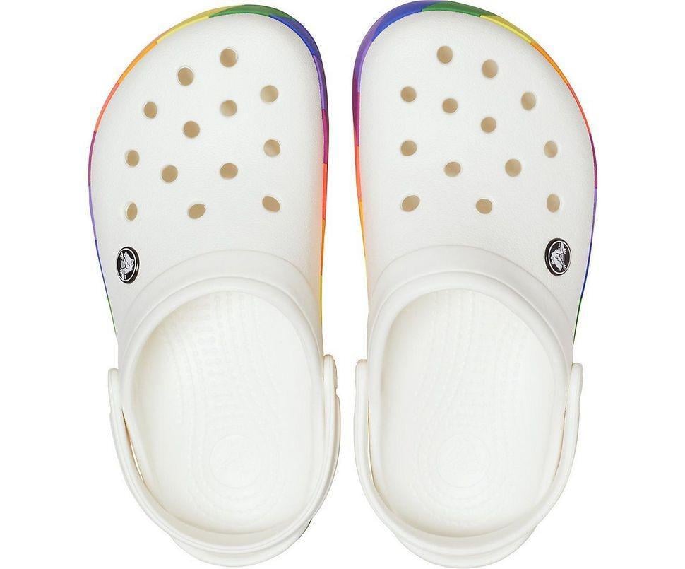 Сабо жіночі Crocs Crocband Rainbow Block Clog р. 39-40 Білий (18796)