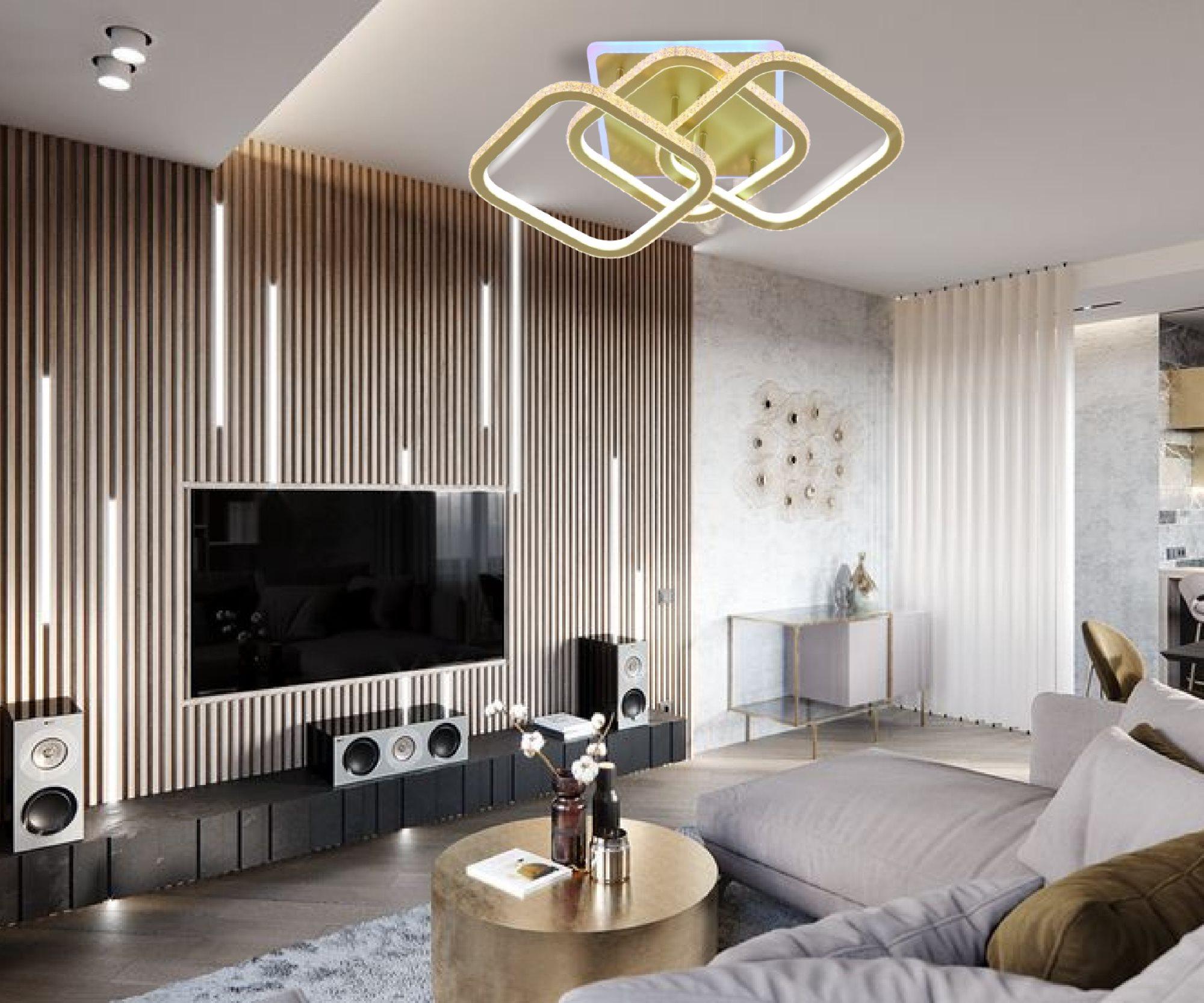 Люстра светодиодная с пультом Valeso V K29139-3+1 GD (000036457) - фото 5 Люстра светодиодная с пультом Valeso V K29139-3+1 GD (000036457) - фото 5