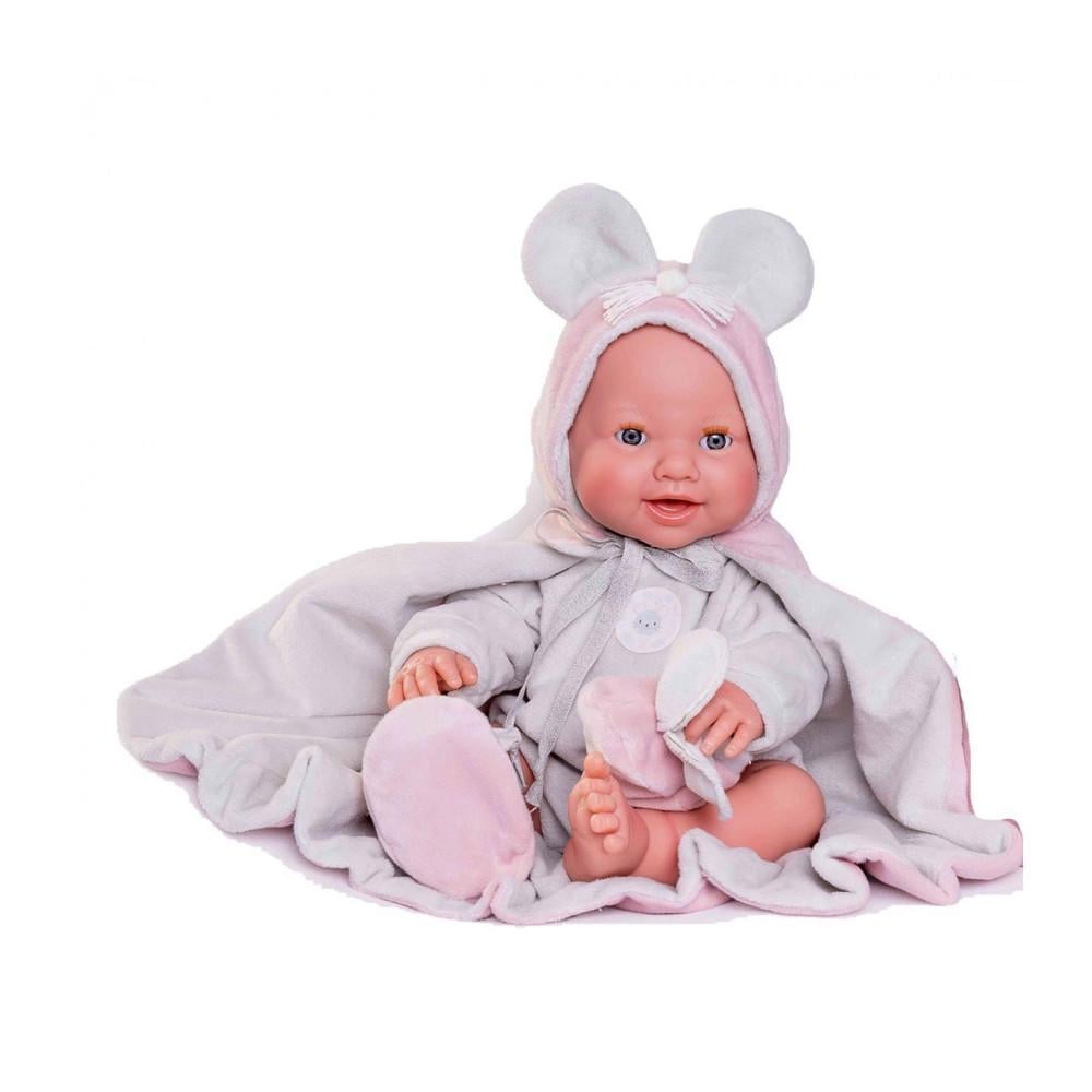 Кукла новорожденная с моргающими глазами Antonio Juan девочка младенец пьет воду ходит на горшок 42 см